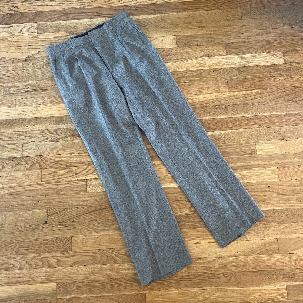 Vintage Made in Italy Brown Pleated Twill Jaguar 4/40 Dress Pants - Men's 33x33